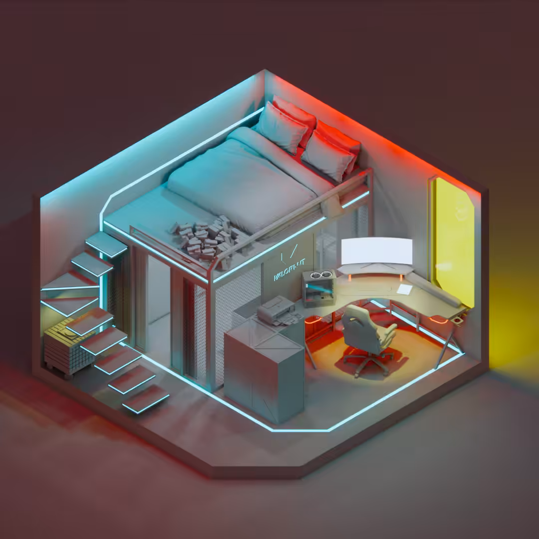 GAMING + BEDROOM (white version)