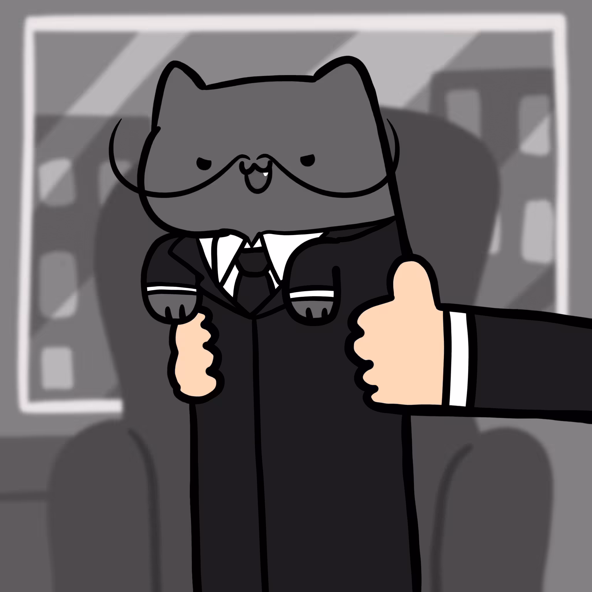 Long Long Long moustache cat #0181