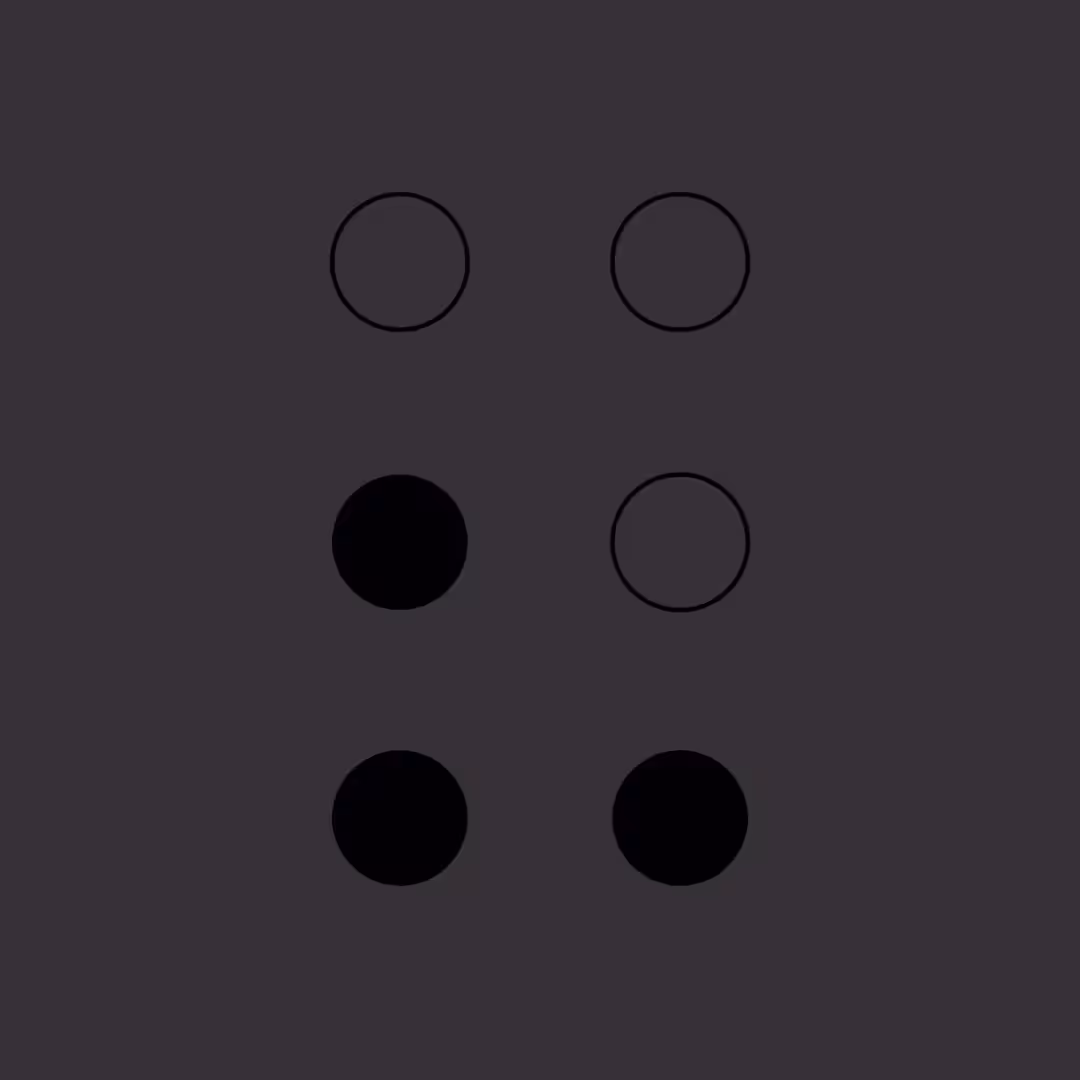 Braille Cells: The Audio/Visual Alphabet With Numbers: Braille Cell: ?