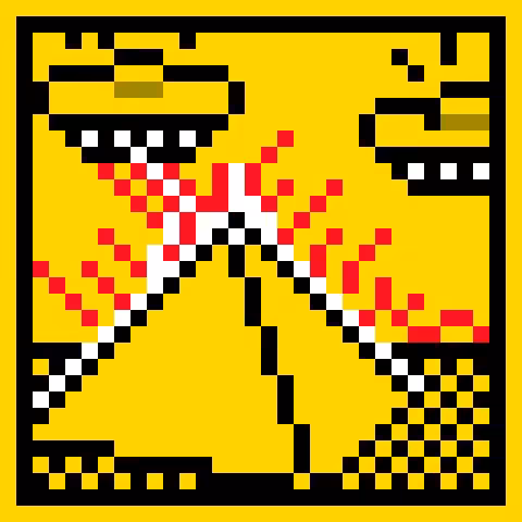 Untitled, 1984 (pyramid with UFOs)