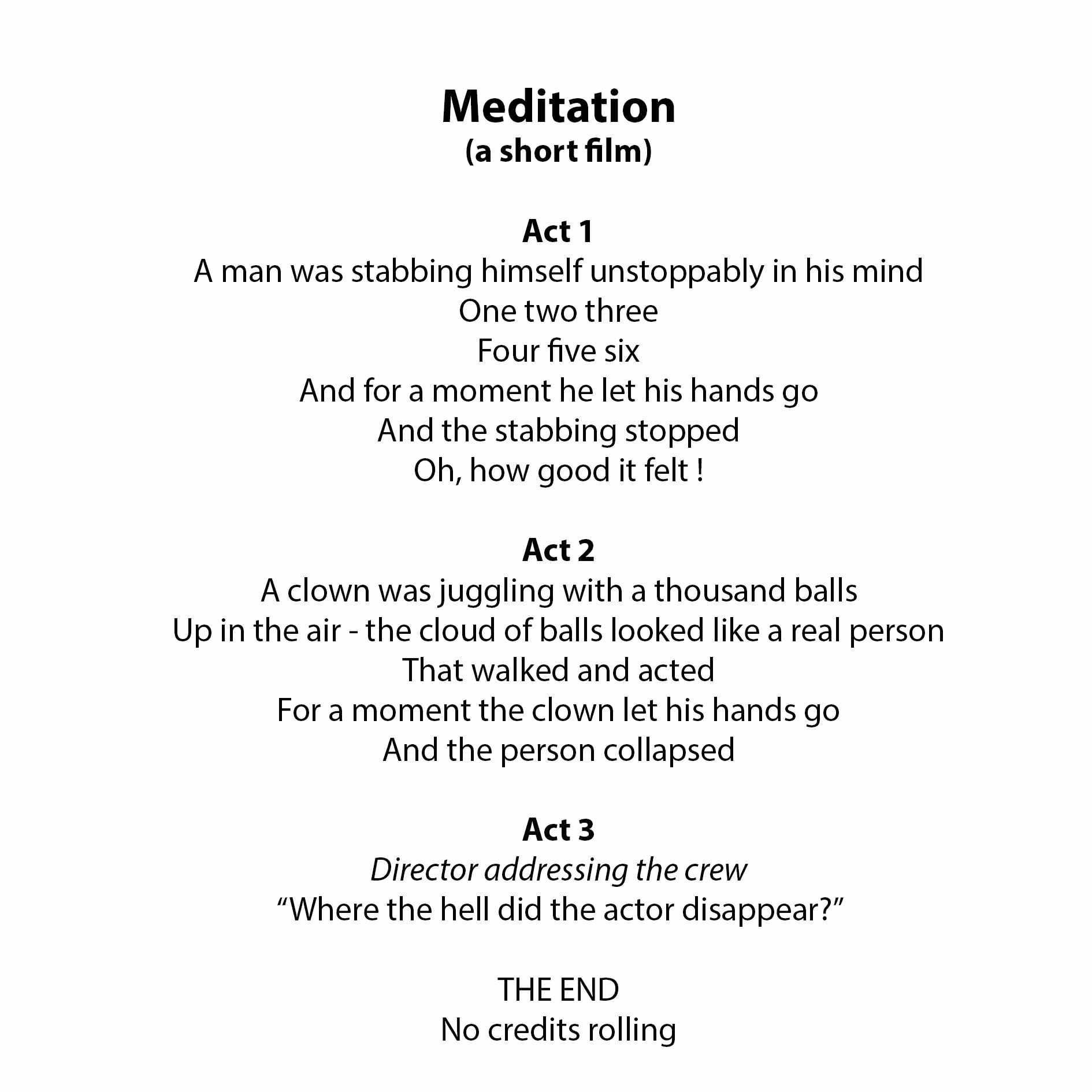 Meditation (a short film)