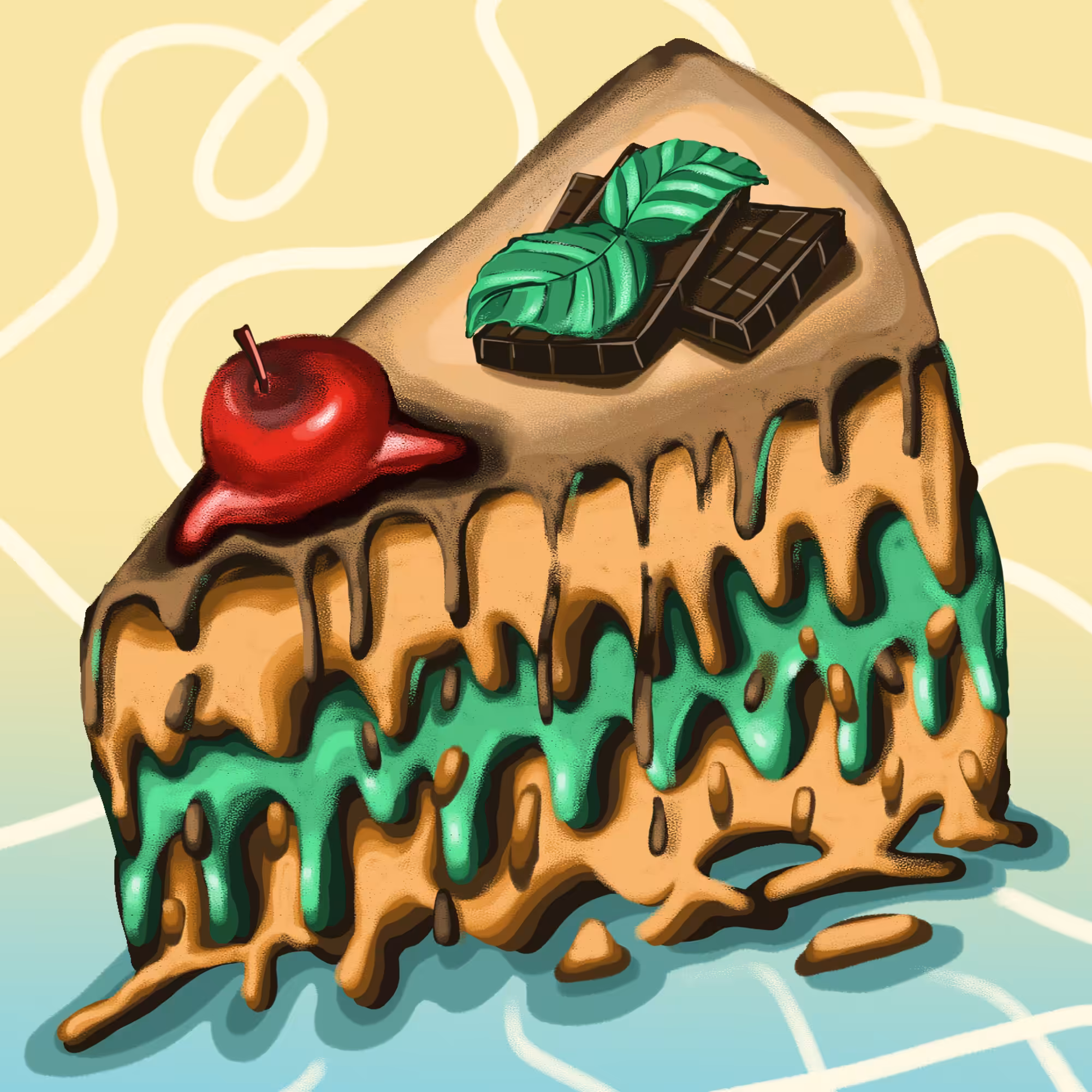 Drip Sweets 20, cake chocolate mint