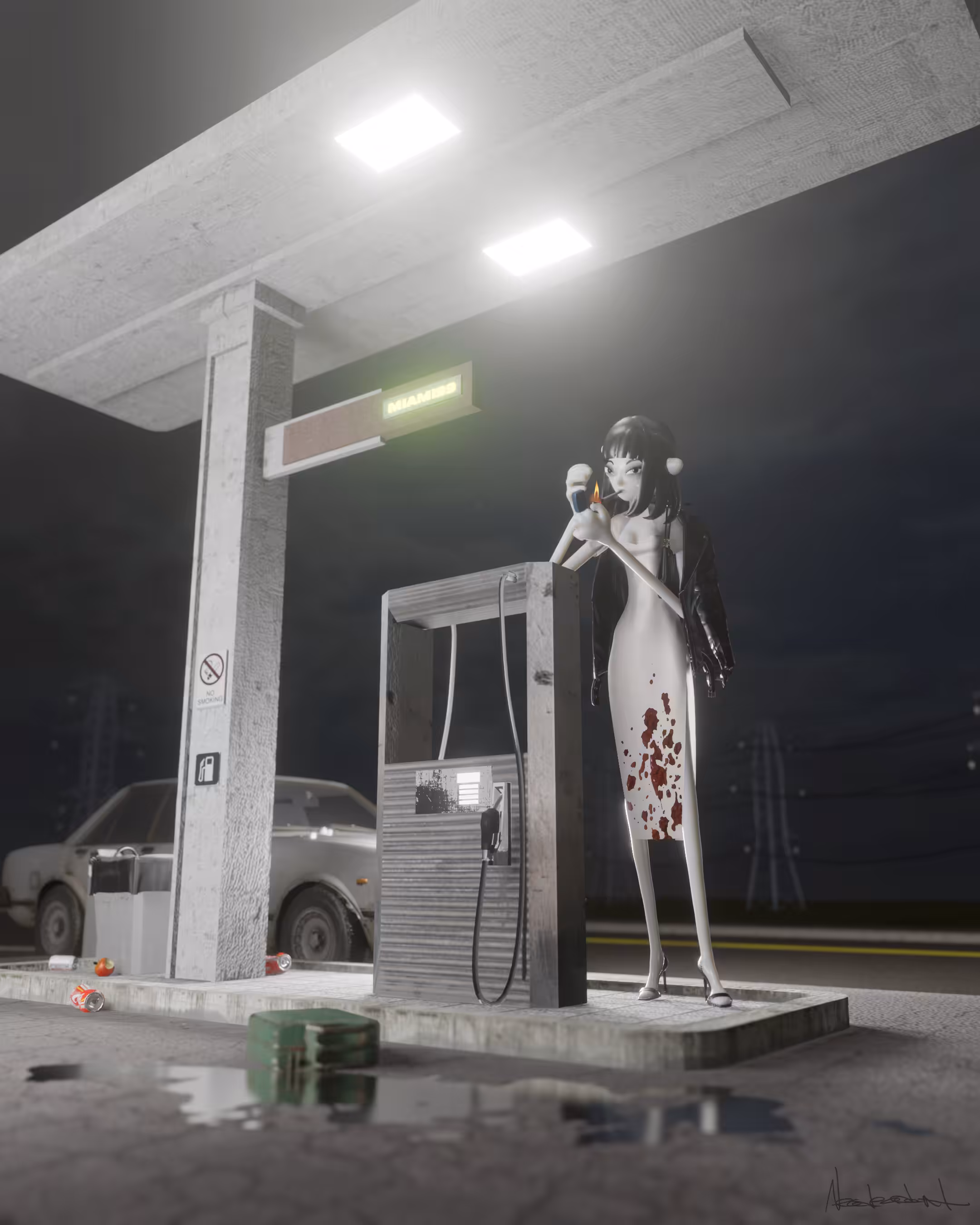 THOUGHTS AT A GAS STATION AT 2:13 AM 