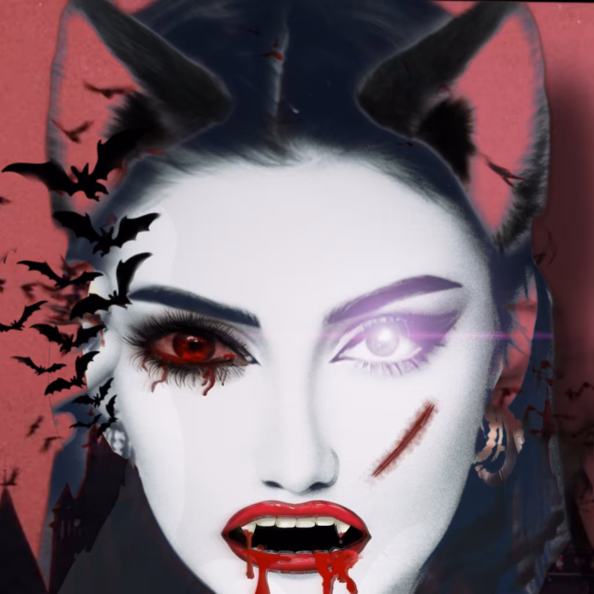 Crimson Vampire Fox