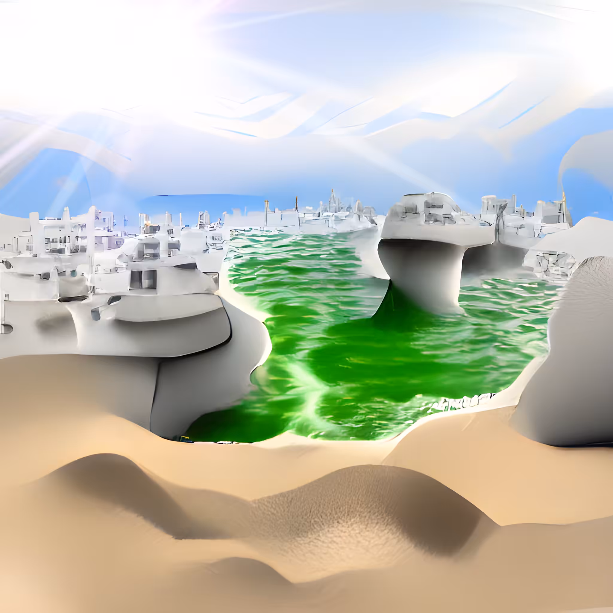 Where the irradiated waters meet the nuclear sands [1]