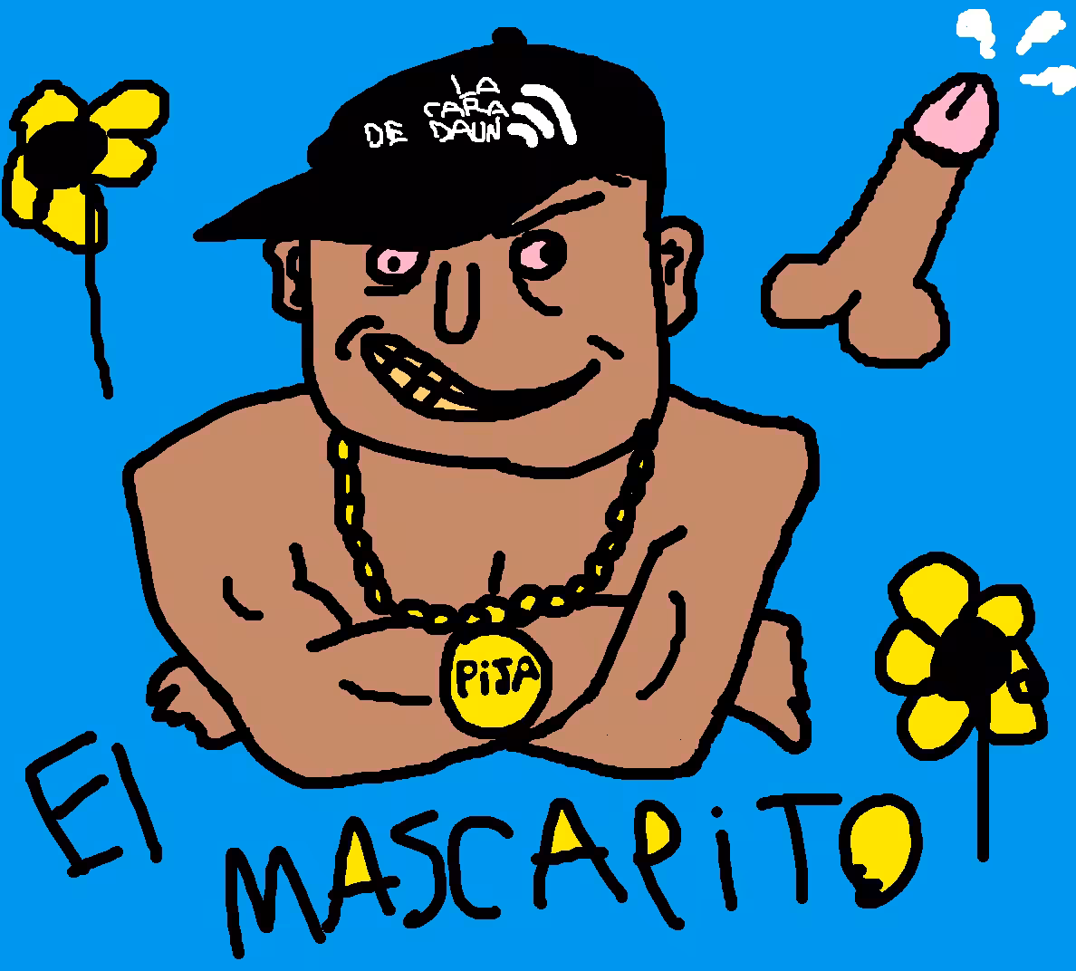 latino que dibuja con paint