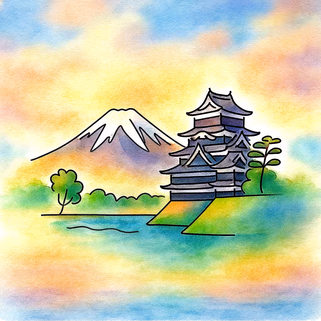 Castle and Fuji