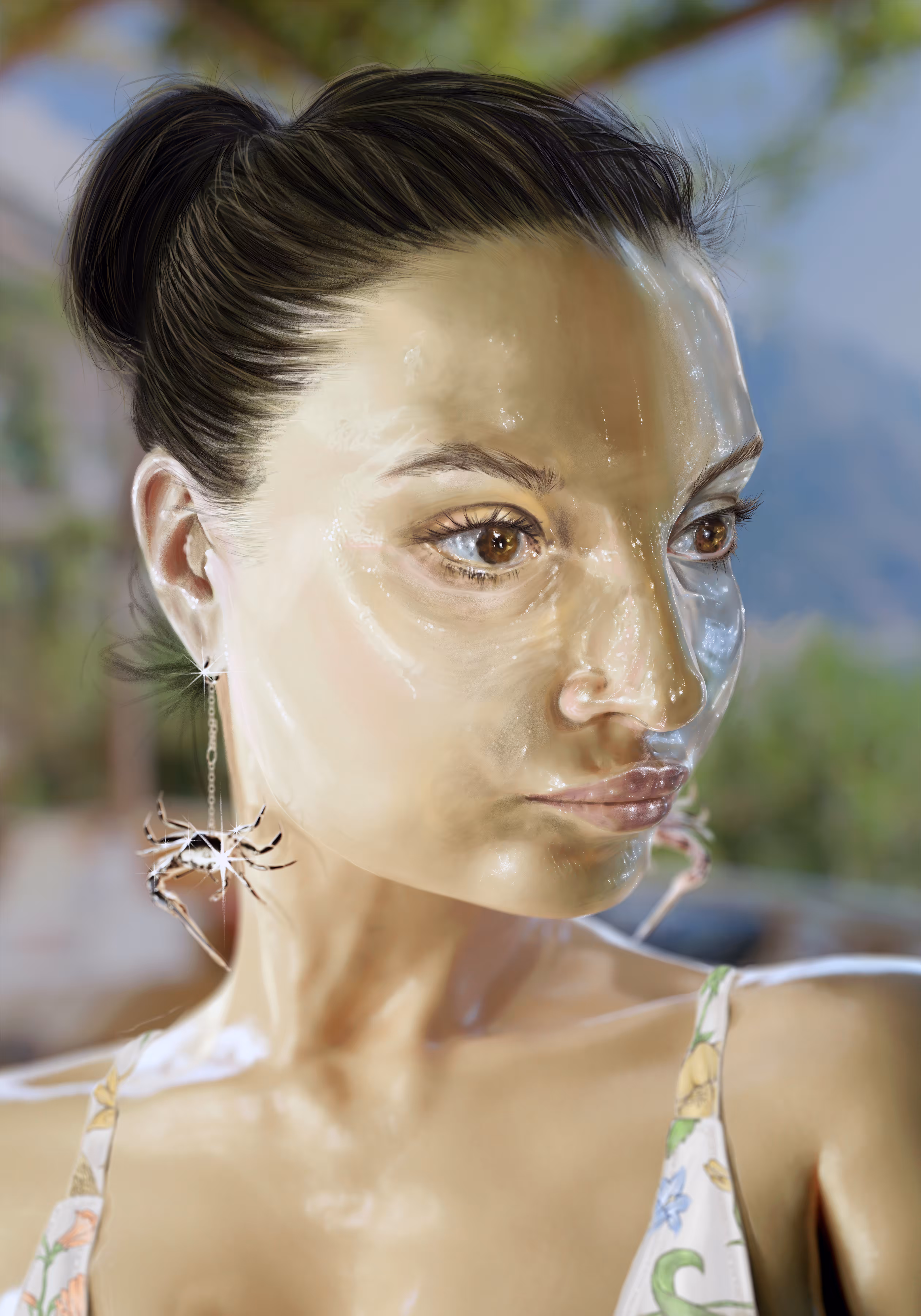 GIZZIE PREPARES FOR A DIP ON THE AMALFI COAST WEARING GUCCI SWIMWEAR
