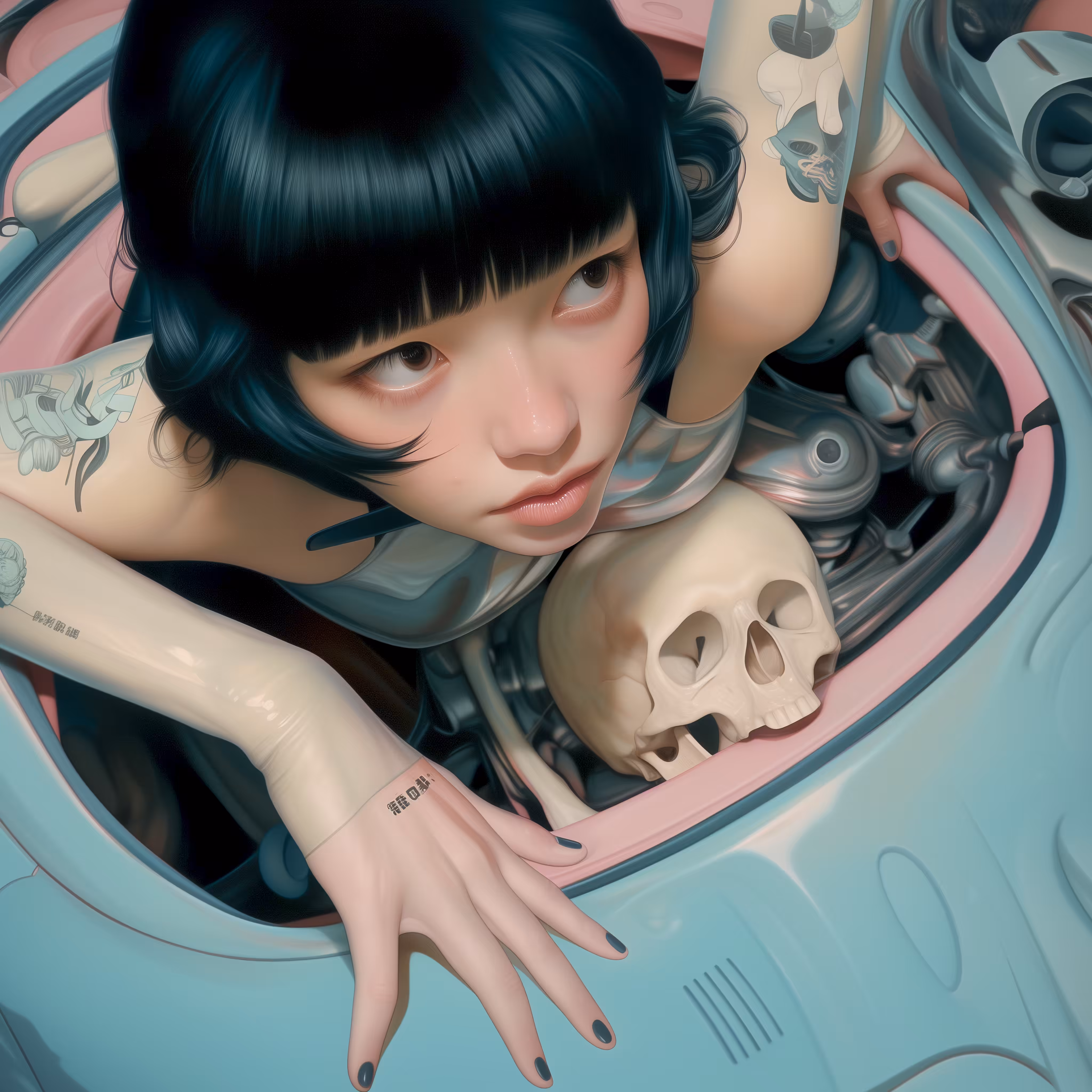 Life and death of artificial life form Square poster #2