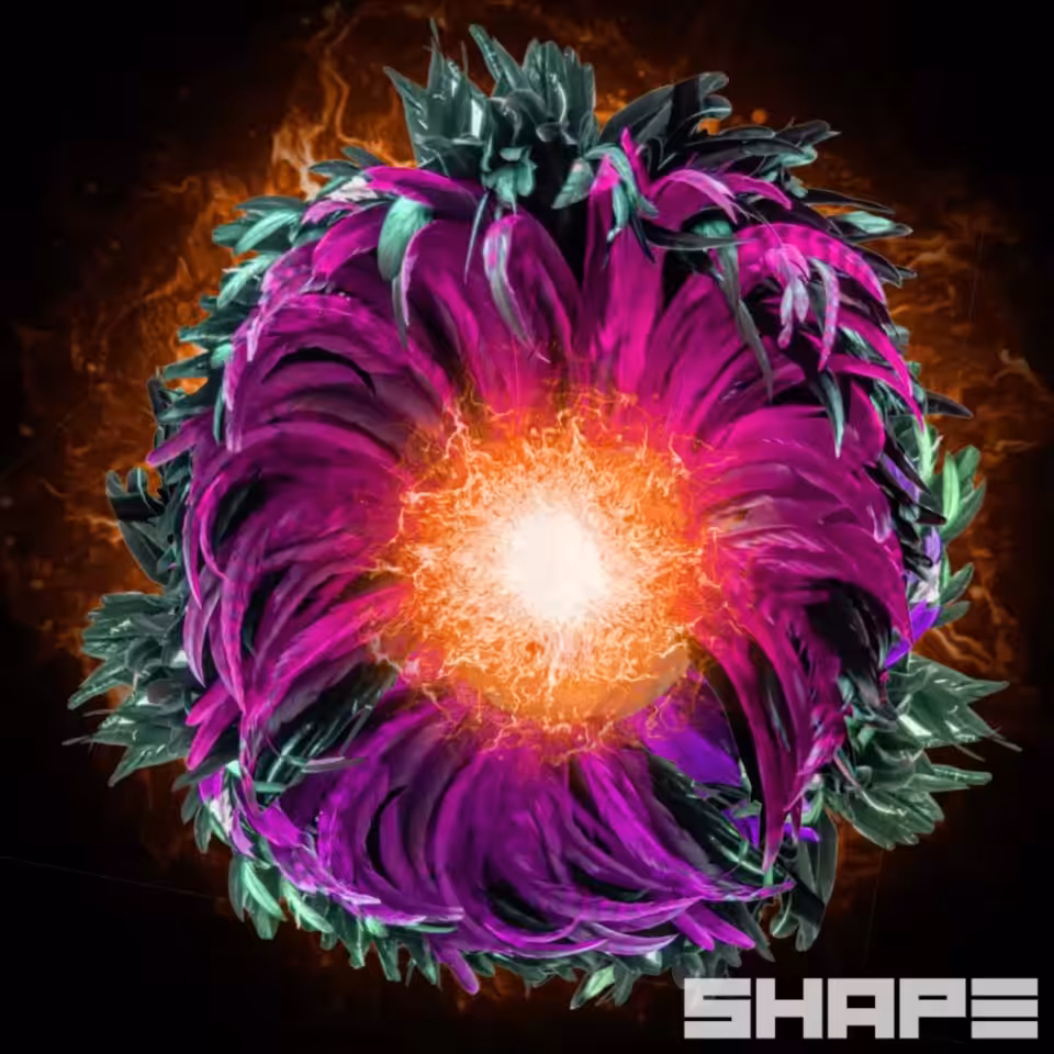 #100 different shapes: #045 - Feather Ball