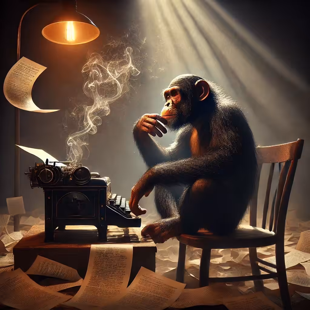The Soliloquy of an Infinite Chimp