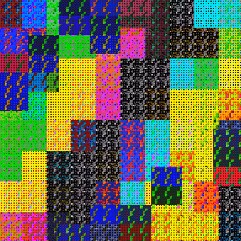 Multicolored Pixelated Field #13