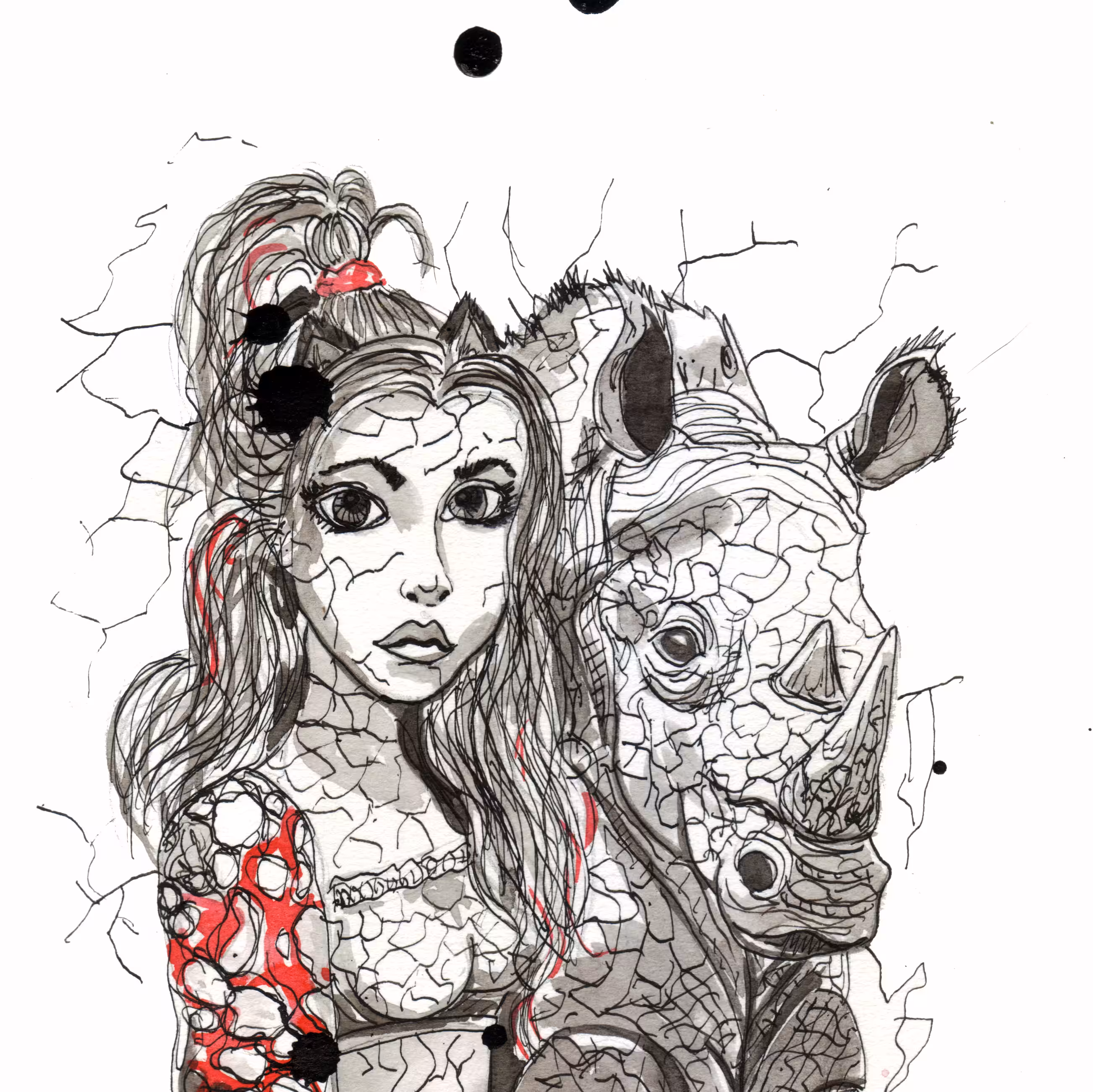 Inktober: Rhinoceros