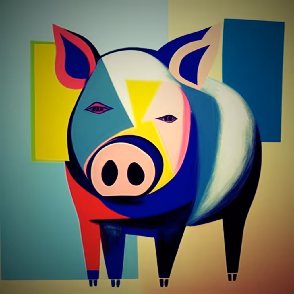 Cubist #116 (Pig)