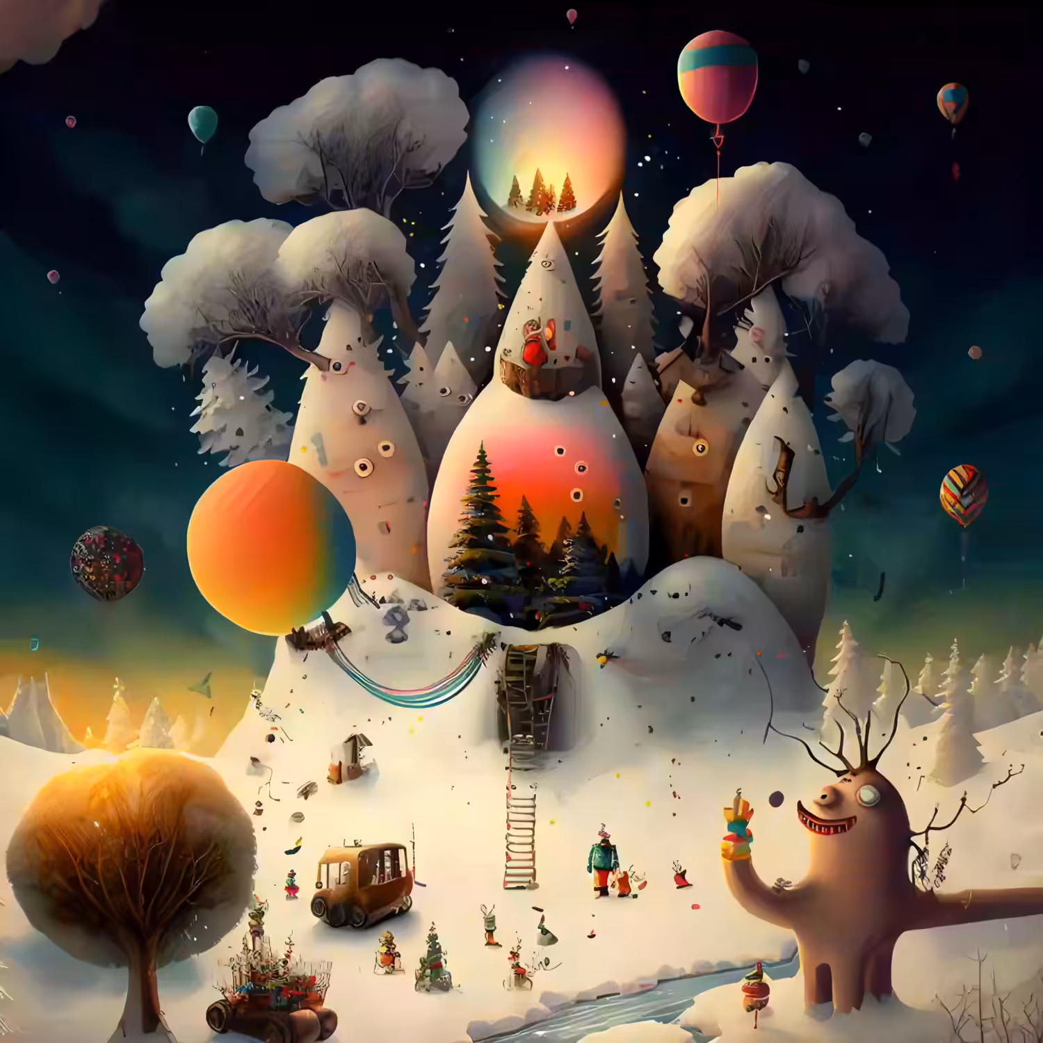 Happy tree 64 - winter holidays