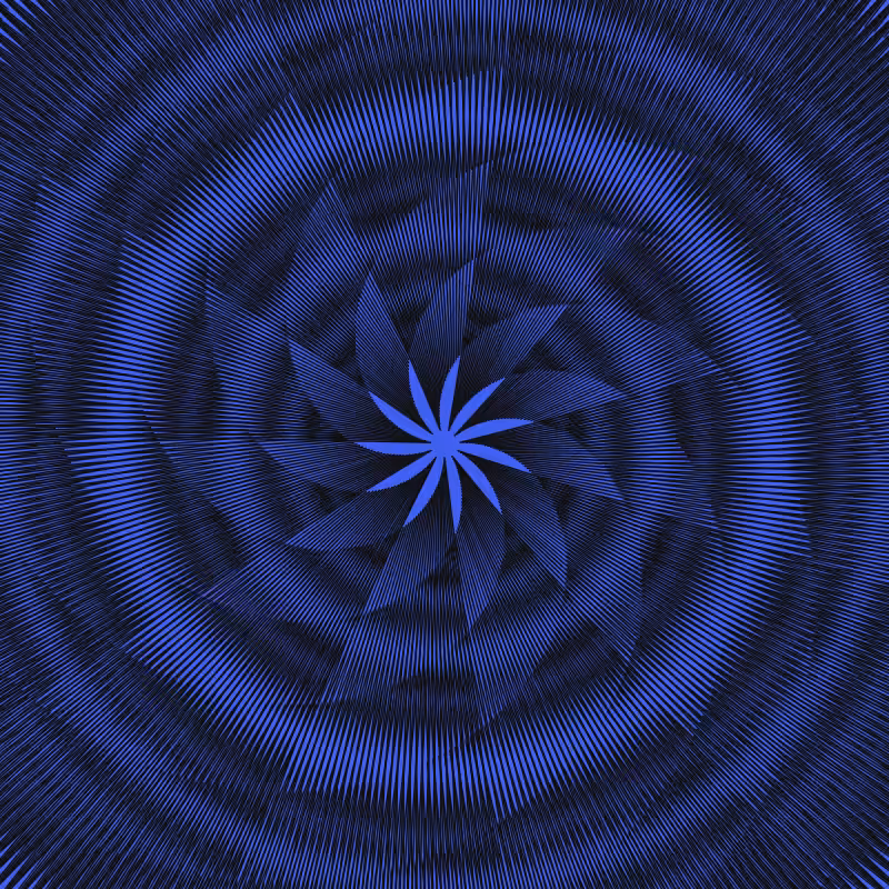 Generative Neon Flower Blue - Special Edition