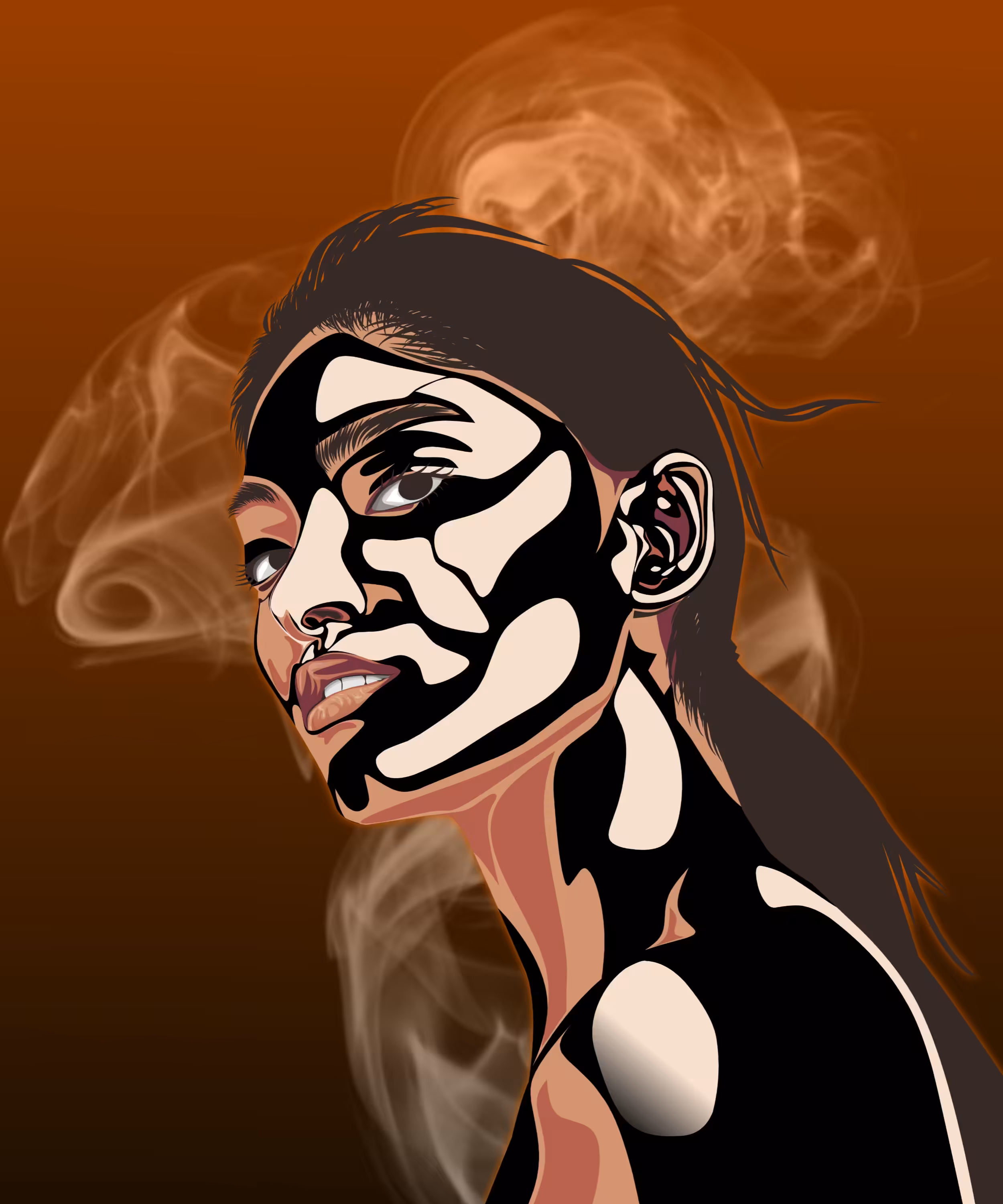 One woman