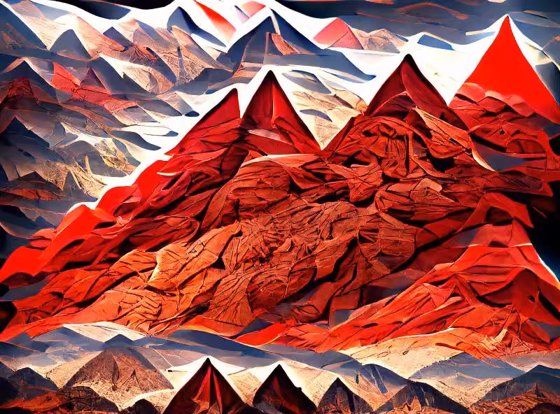 red mountains