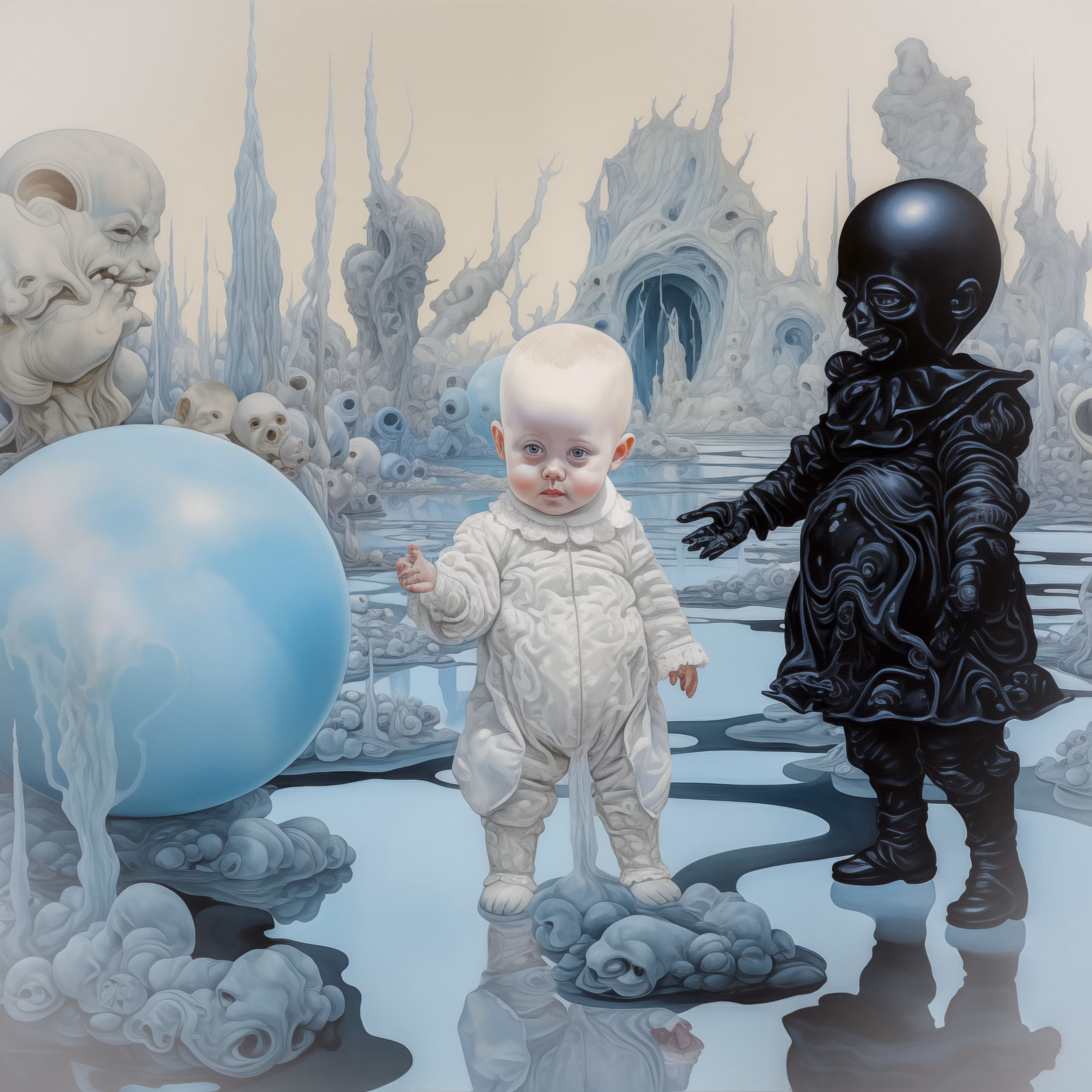 Hey, Homunculus boy and girl Squre poster