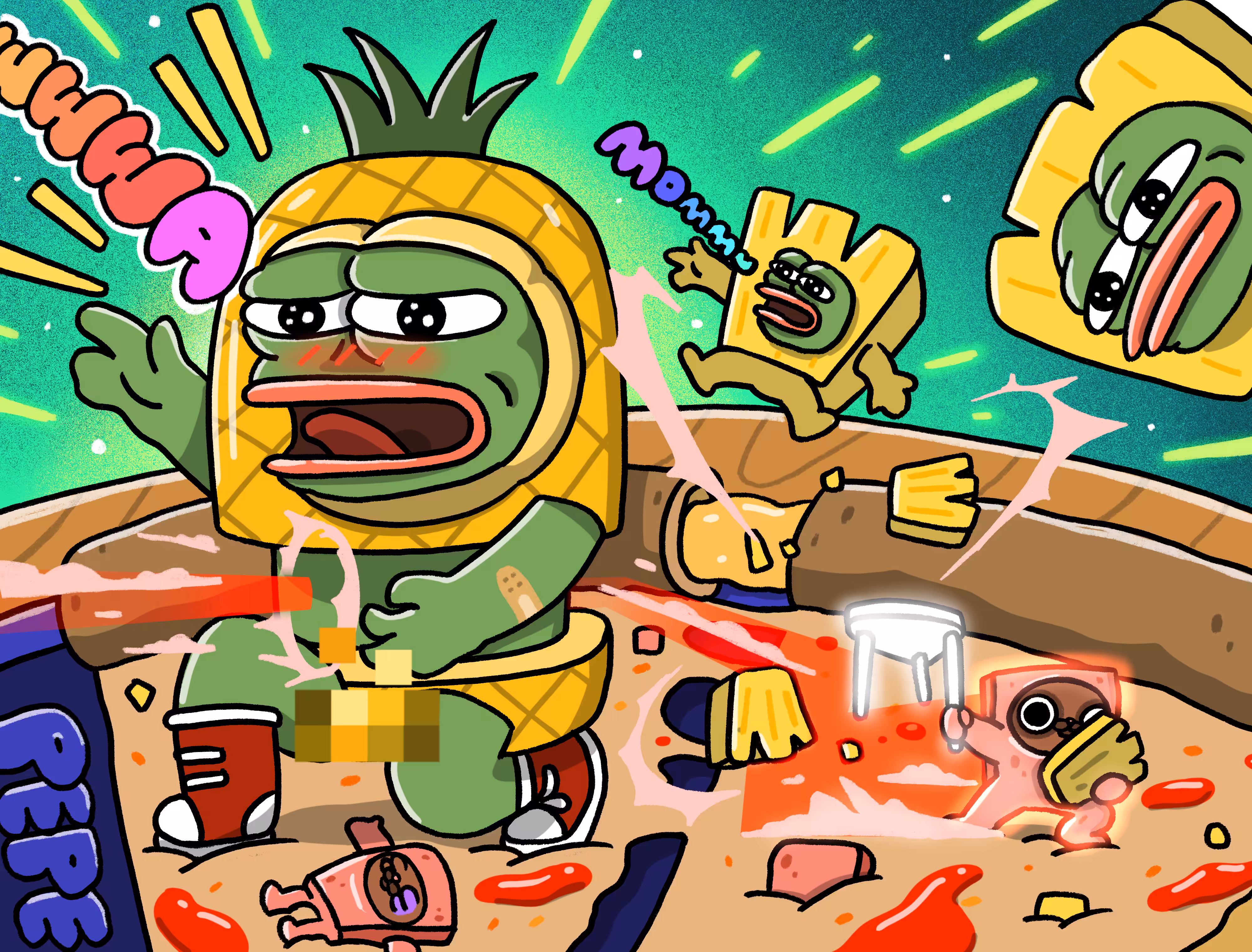 Pepe : Pizza Oh mom!