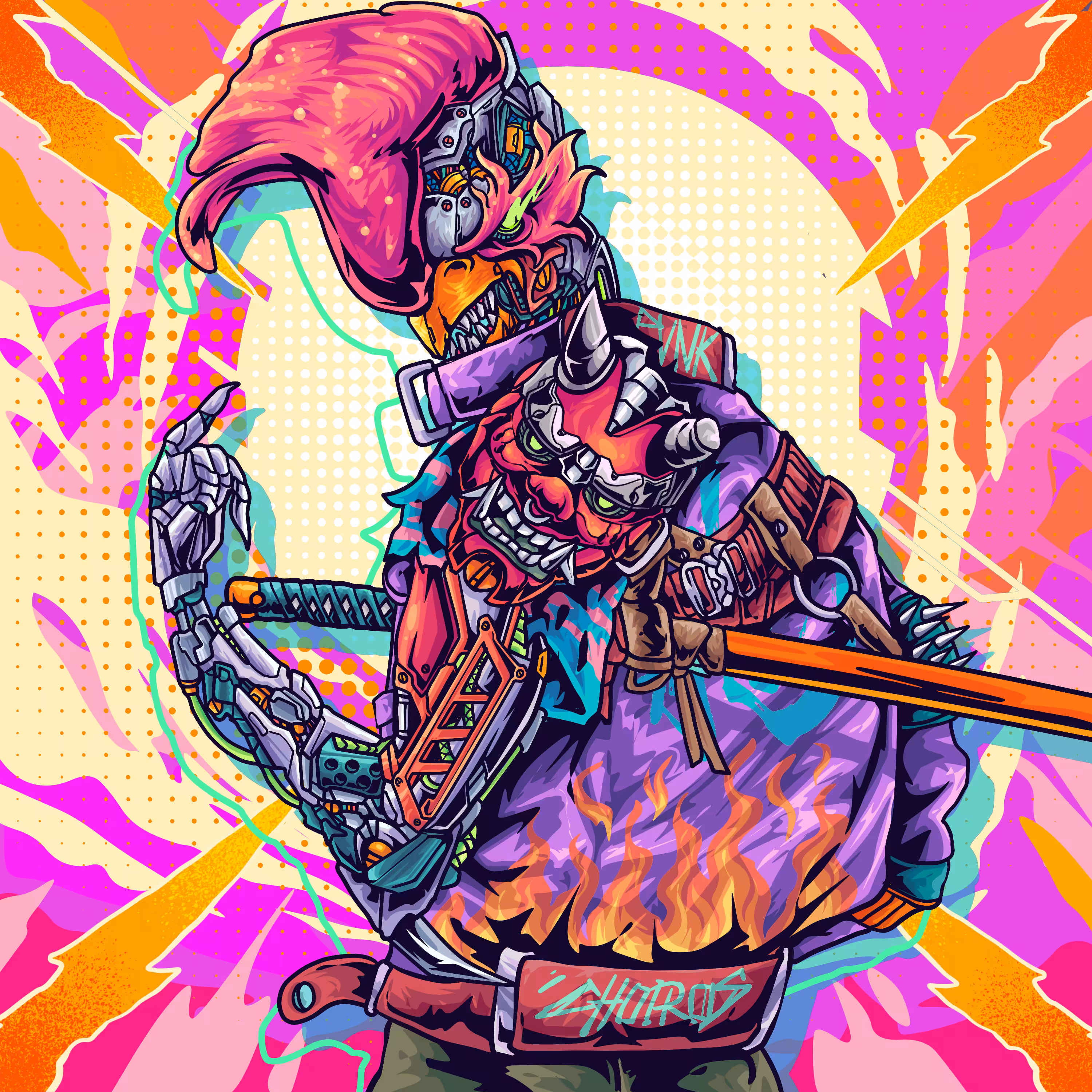 Rooster cyberpunk