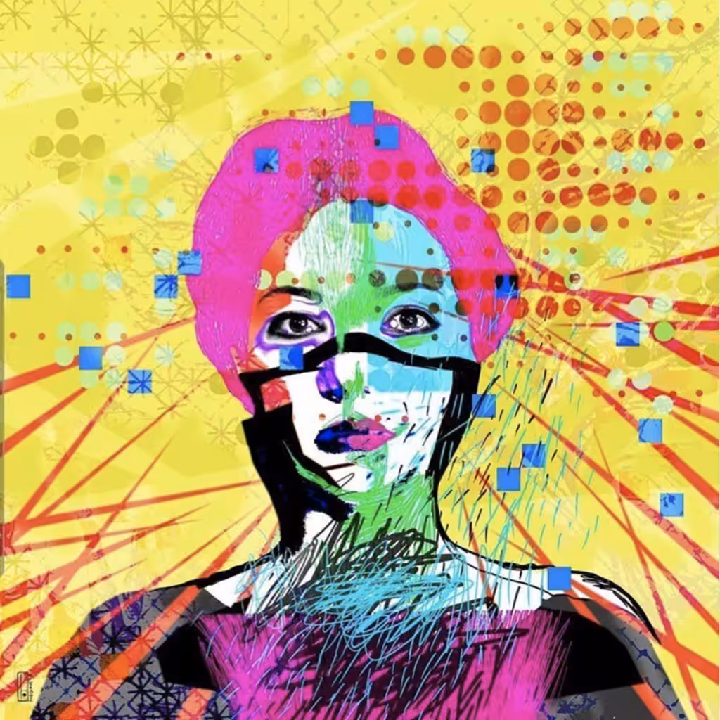 Techspressionism Self Portrait by Negin Ehtesabian