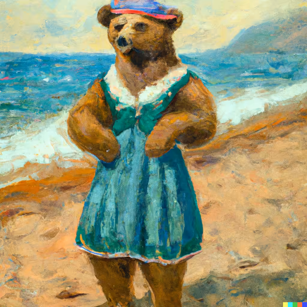 Edna Bear at the Beach