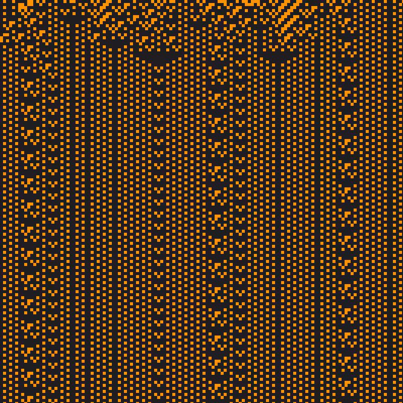 Colored Elementary Cellular Automaton #322