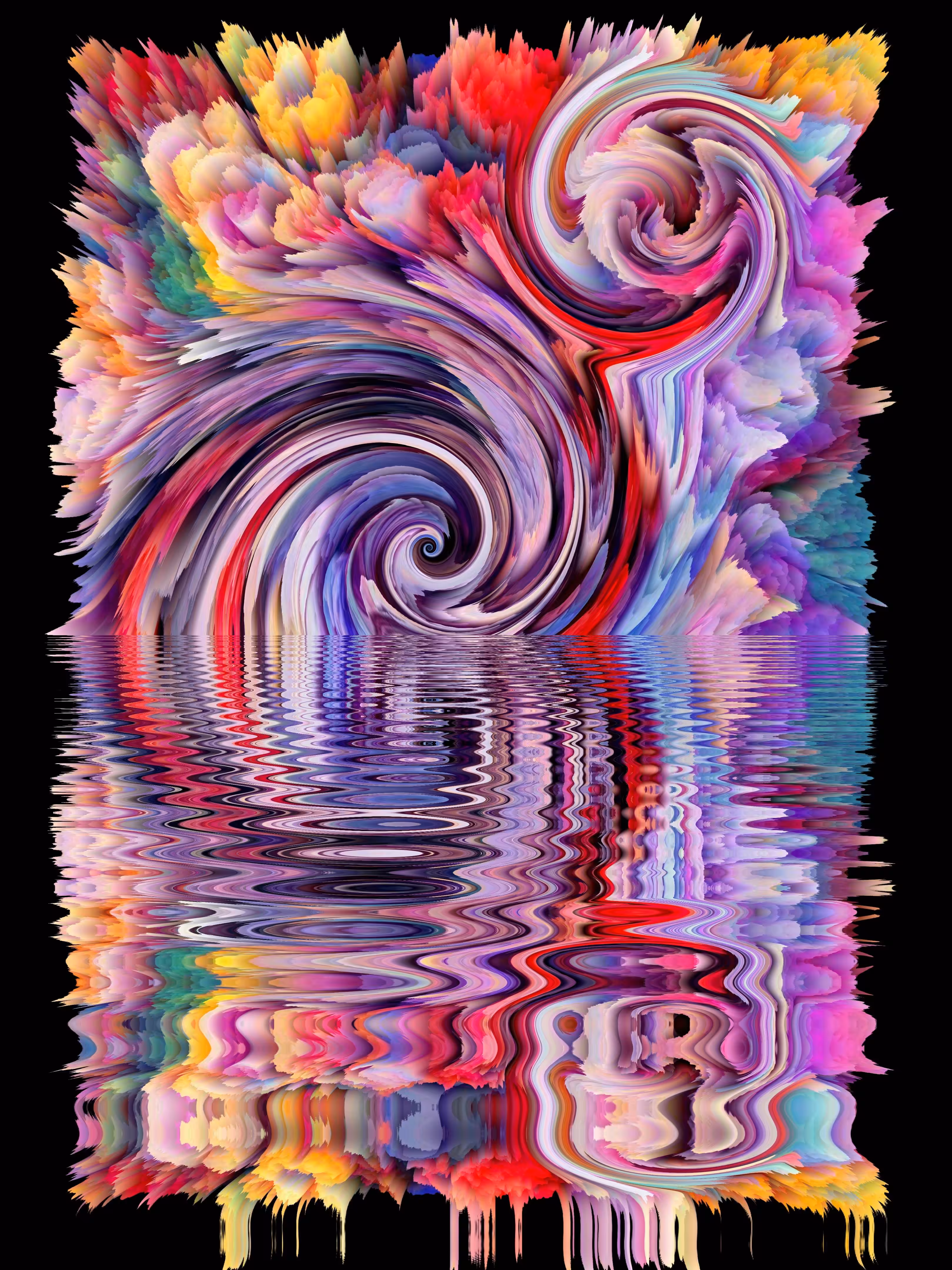 Pink Flower Wave 