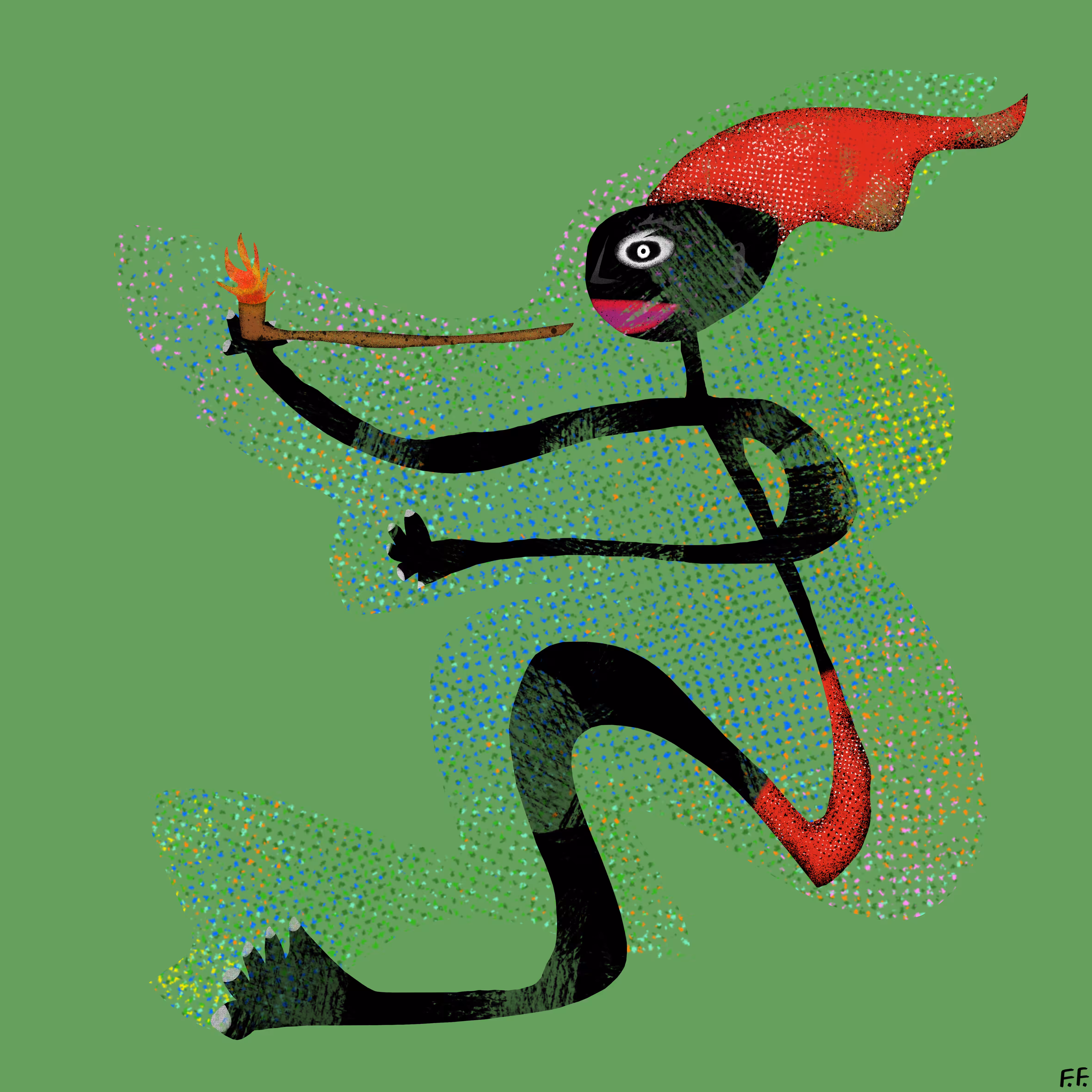 Saci with a pipe