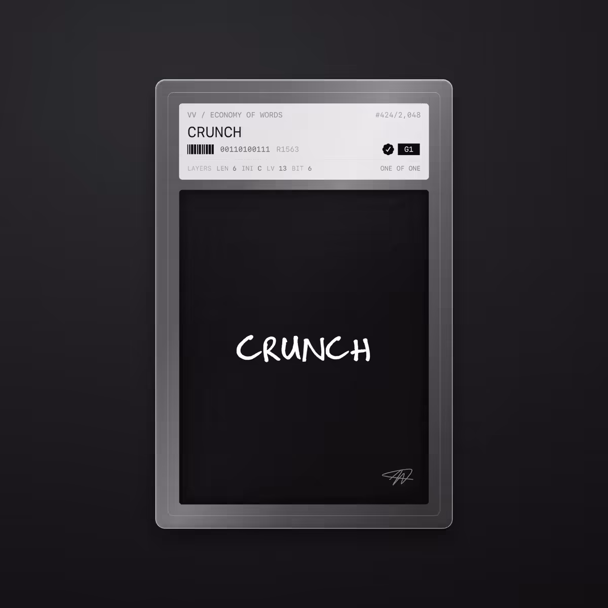 Economy of Words: CRUNCH · #424