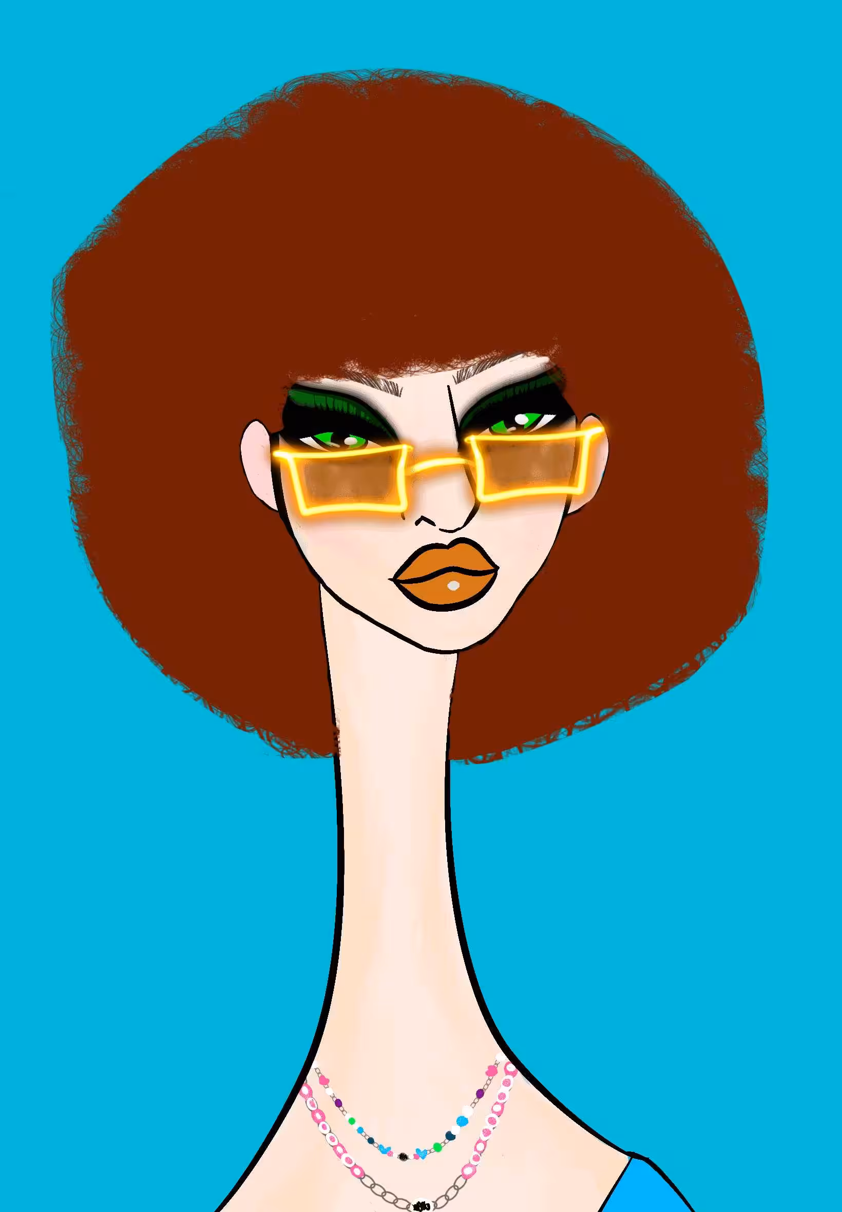 Long Neckie Lady #1049