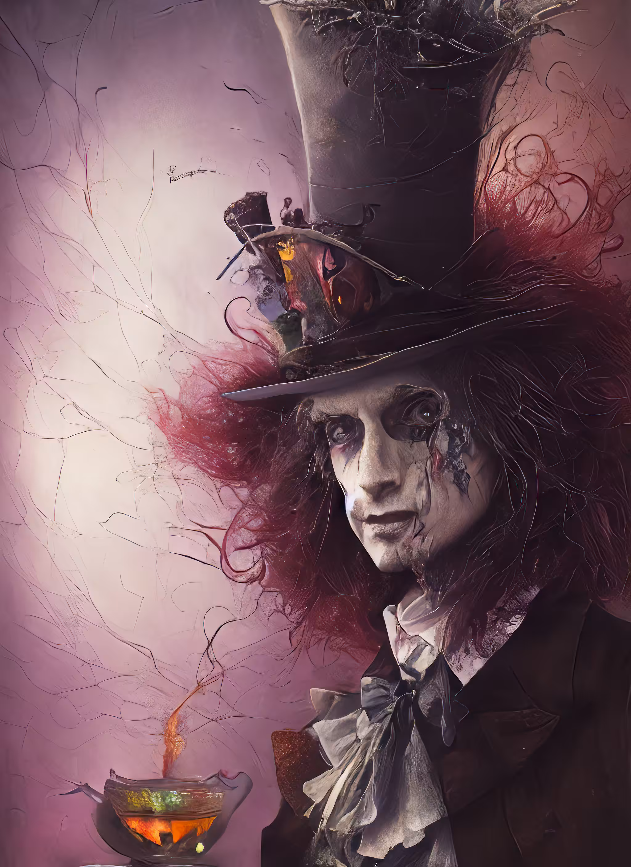 Mad Hatter drinking tea