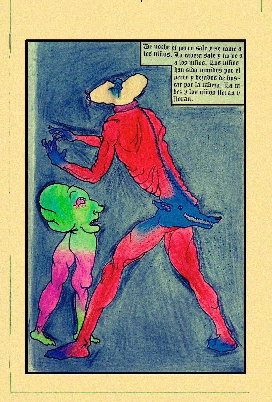 The children, the head and the dog