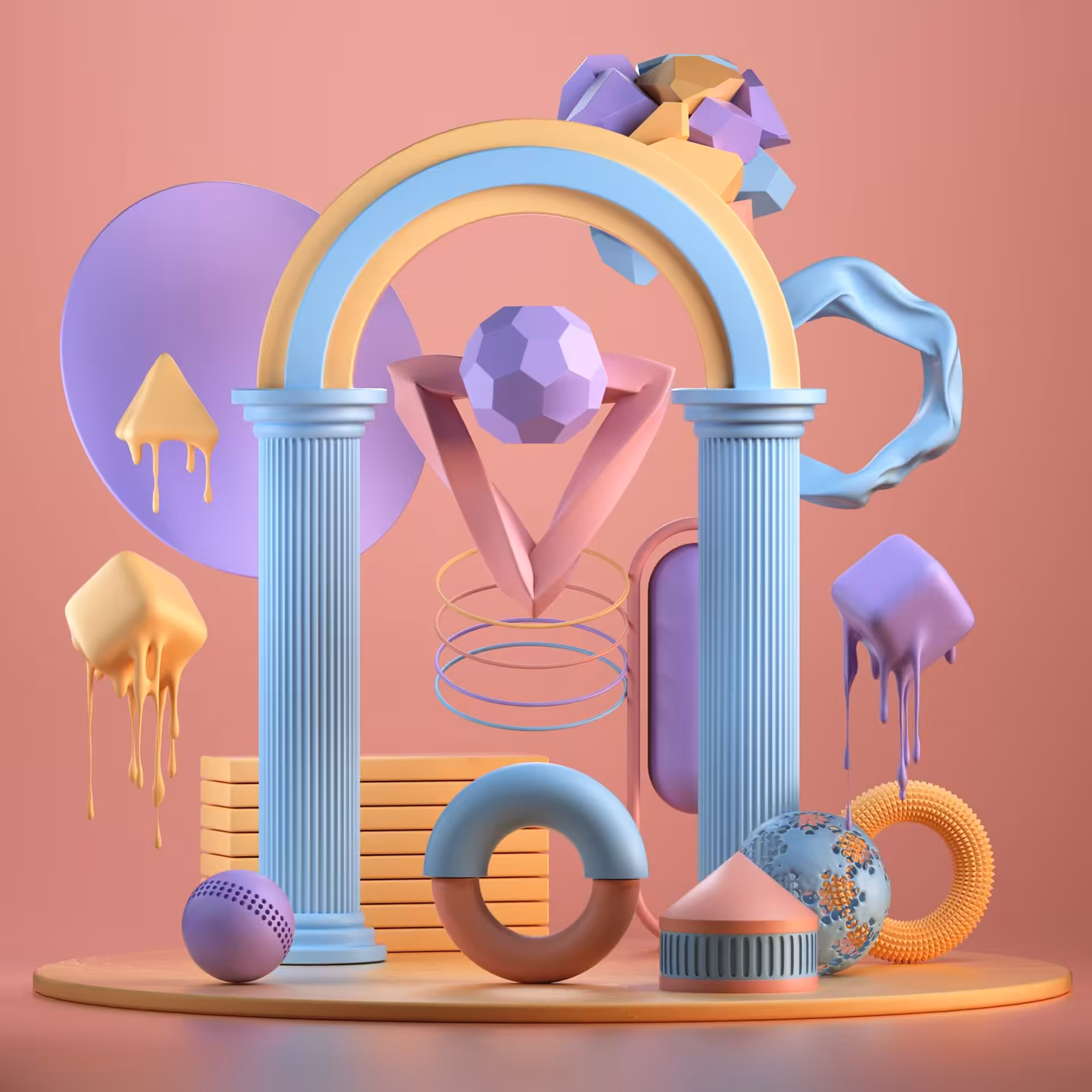 Yummy - 3D Abstract Composition