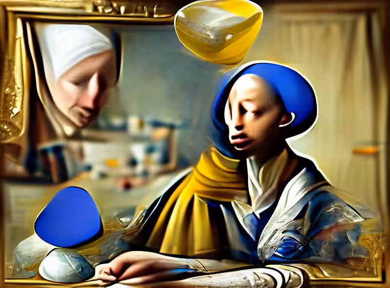Vermeer paints a pearl