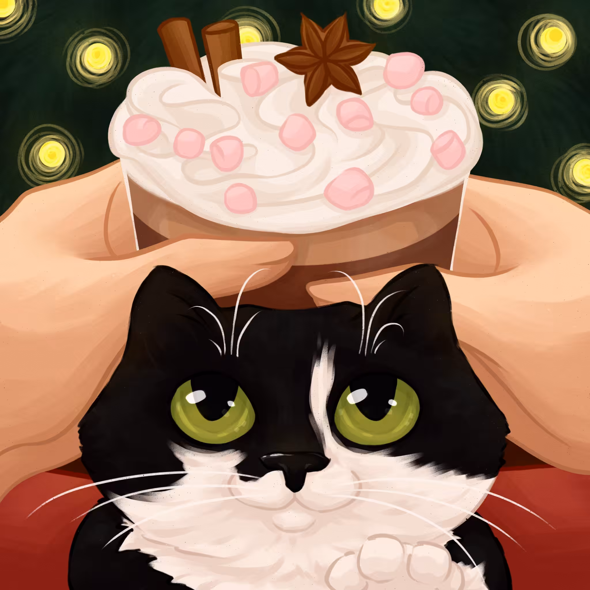 Cat’s hot chocolate