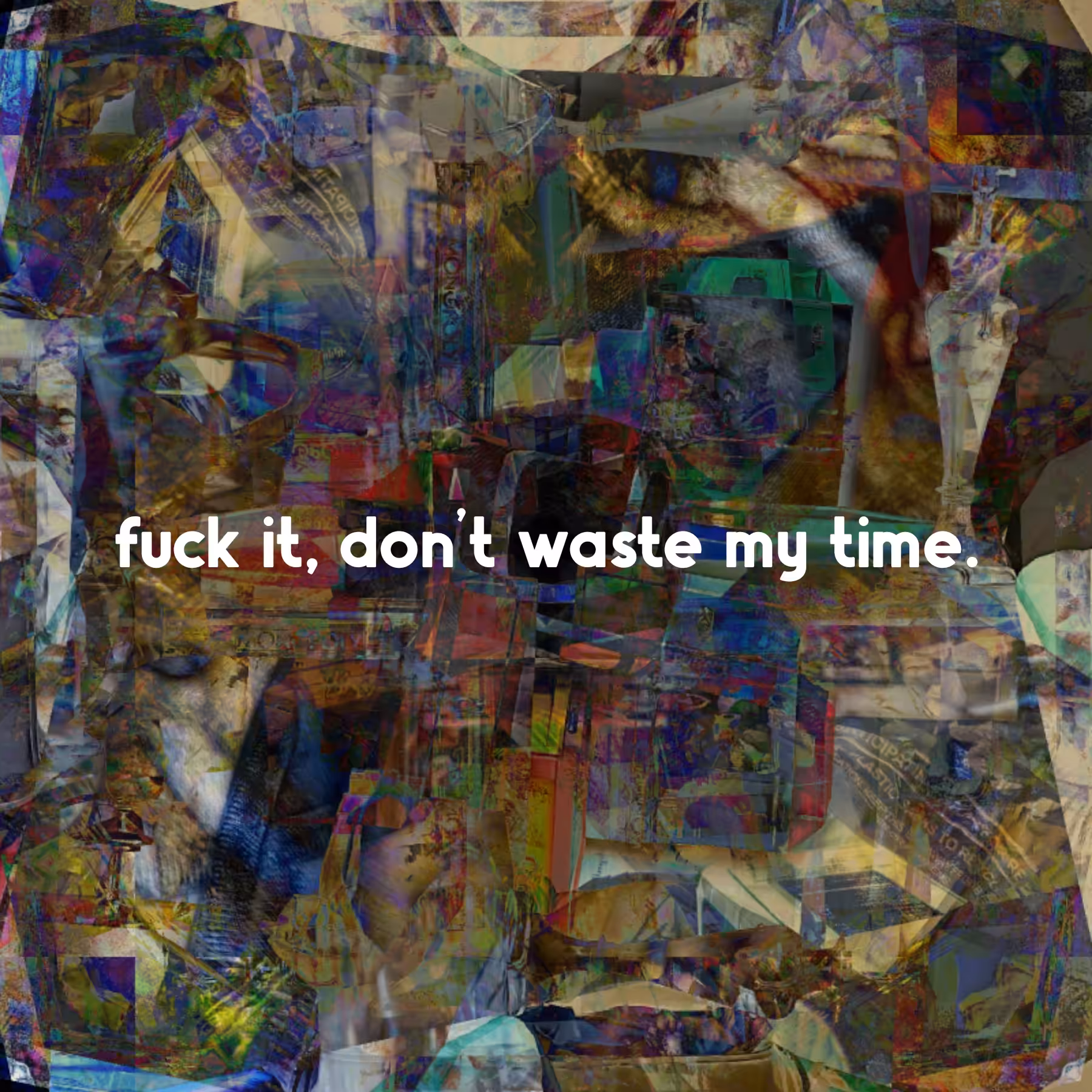 Fuck it, don't waste my time.