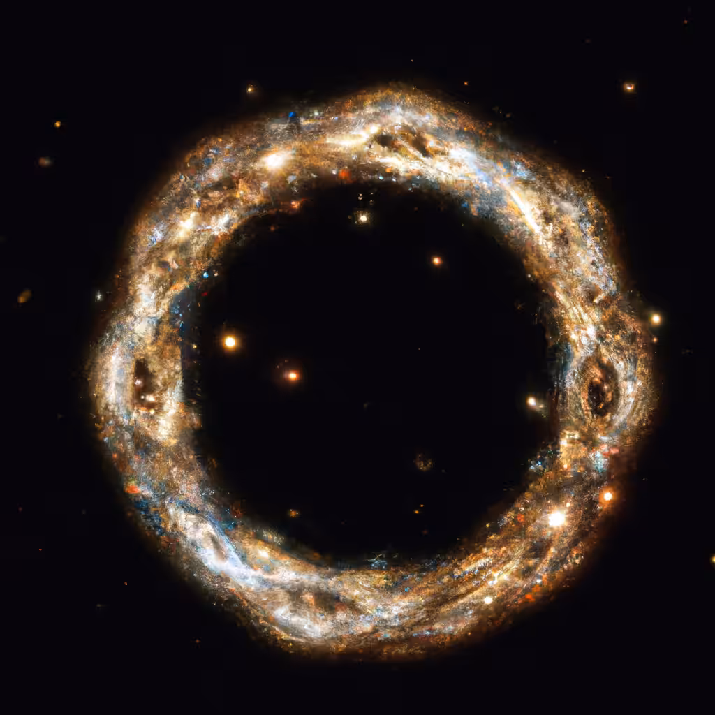 Einstein ring by James Webb IA Telescope