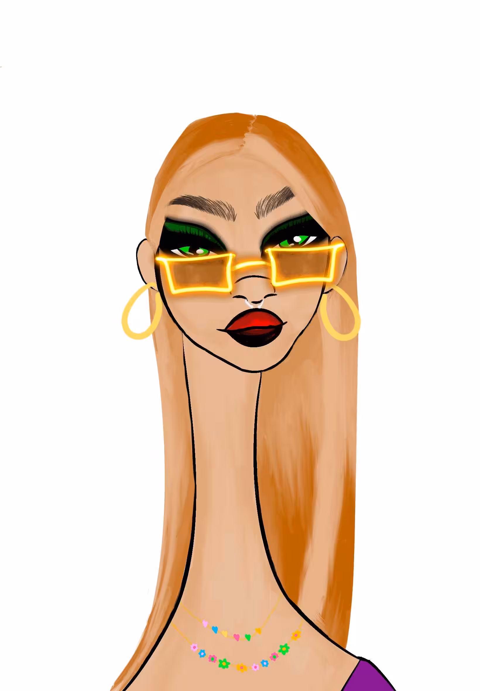 Long Neckie Lady #1575