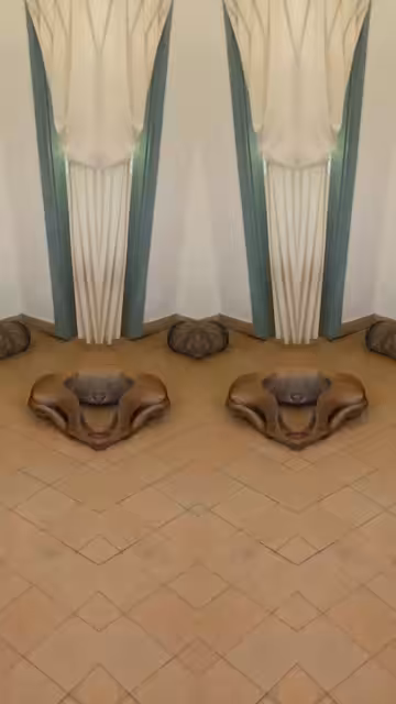 My dogs synchronized stretch