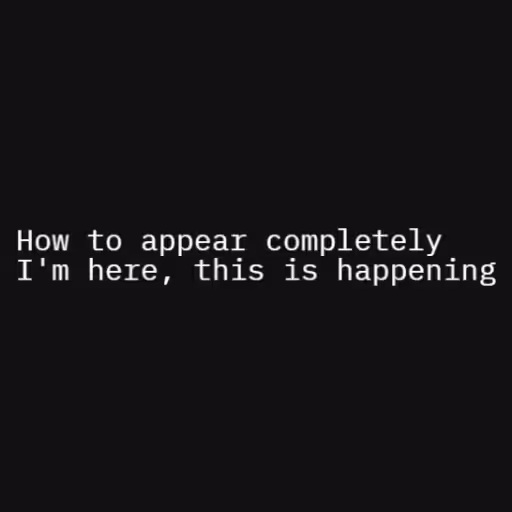 How to appear comple...