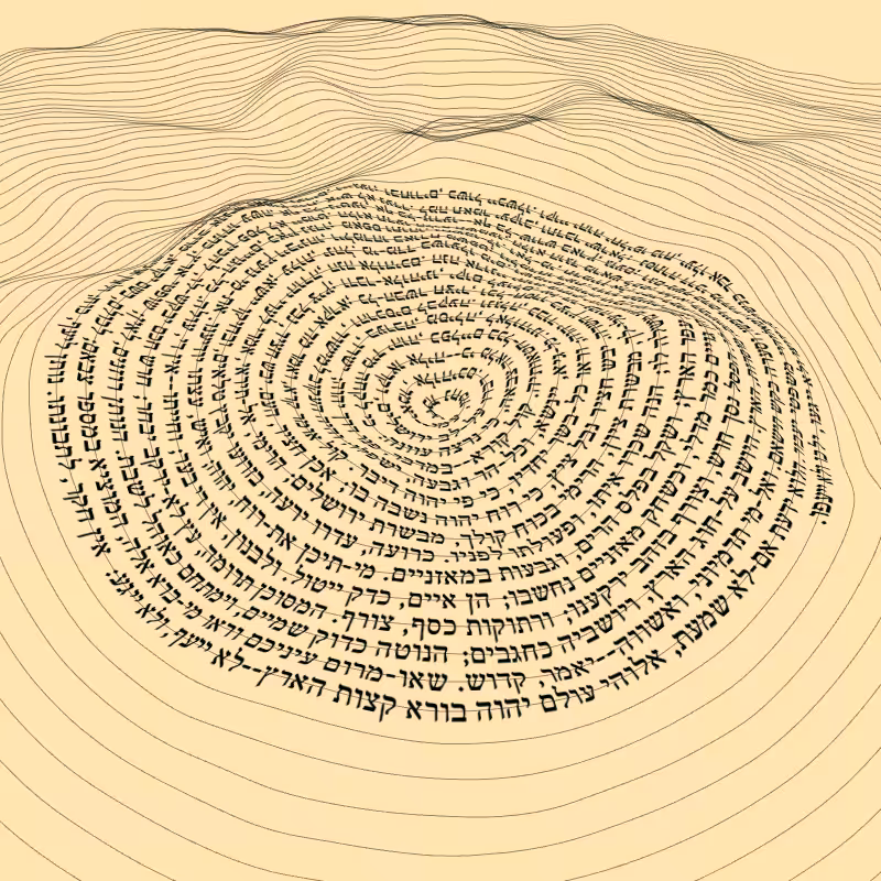 Topographic text #22