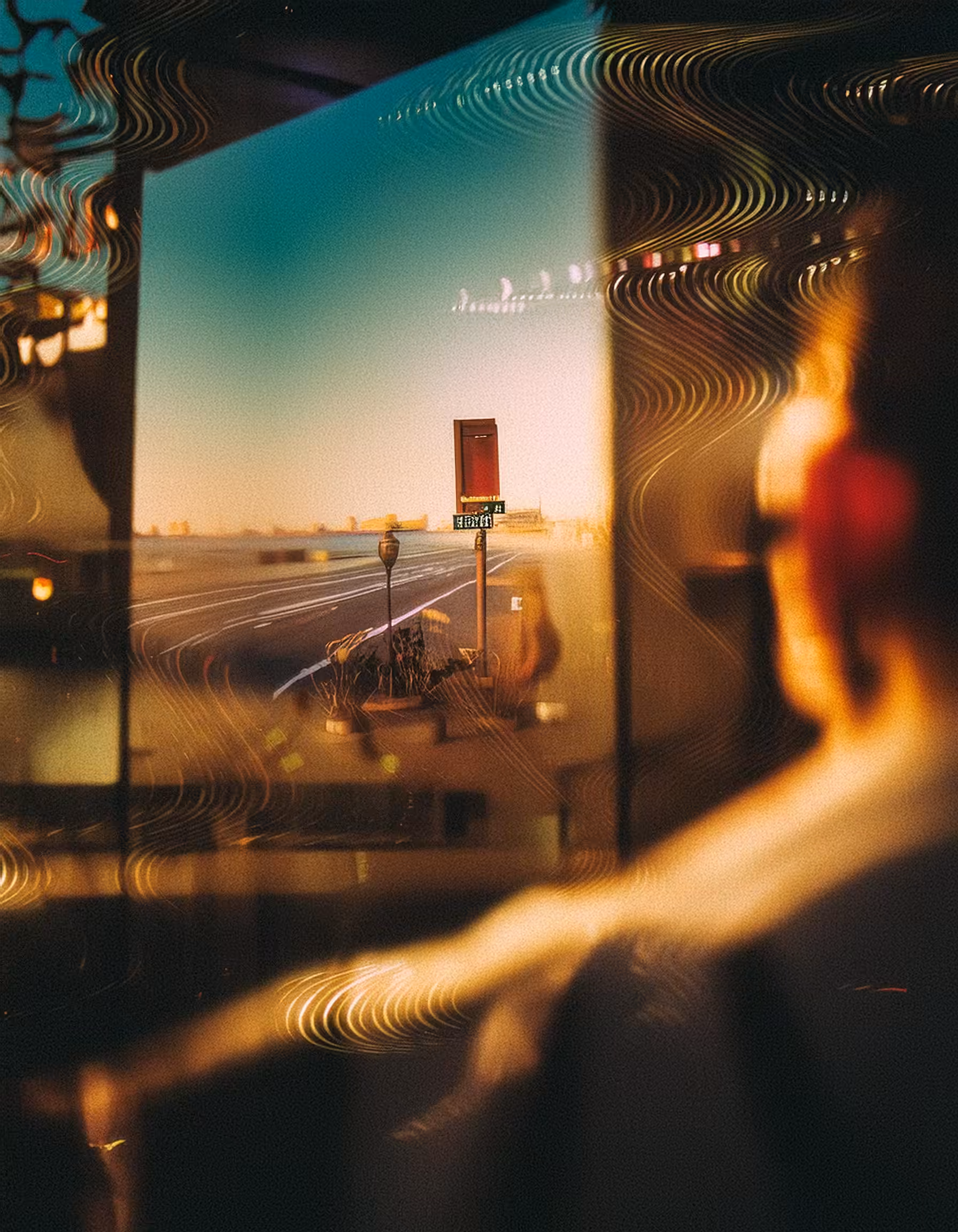 behind the window