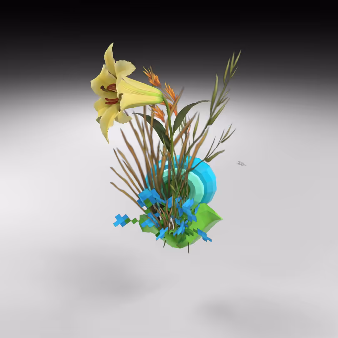 Hand-hacked Bouquet 84