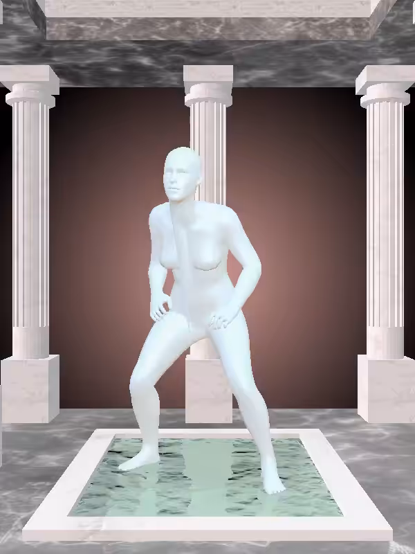 HeavenComputer: The Kicking Light Blue Woman #2949