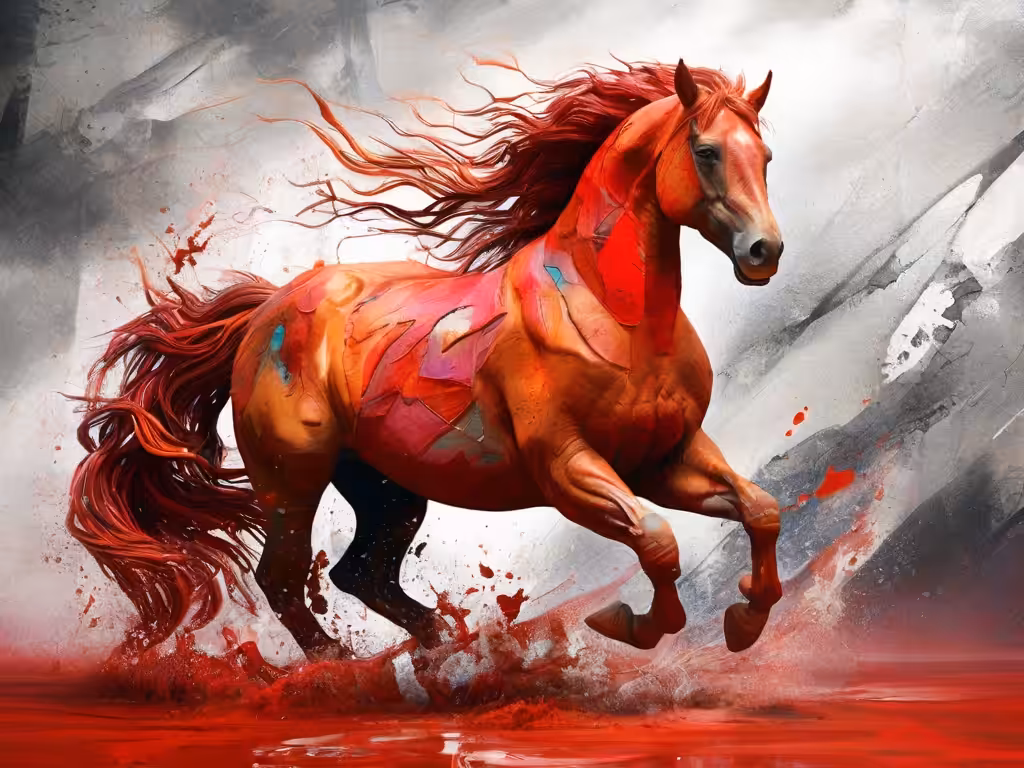 Red horse.