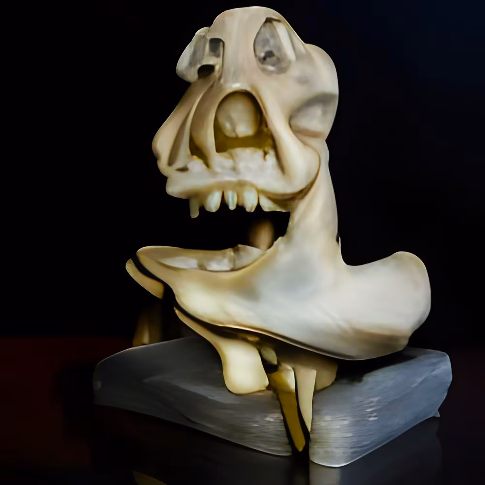 Clown Skull inside the Cathedral of Bones