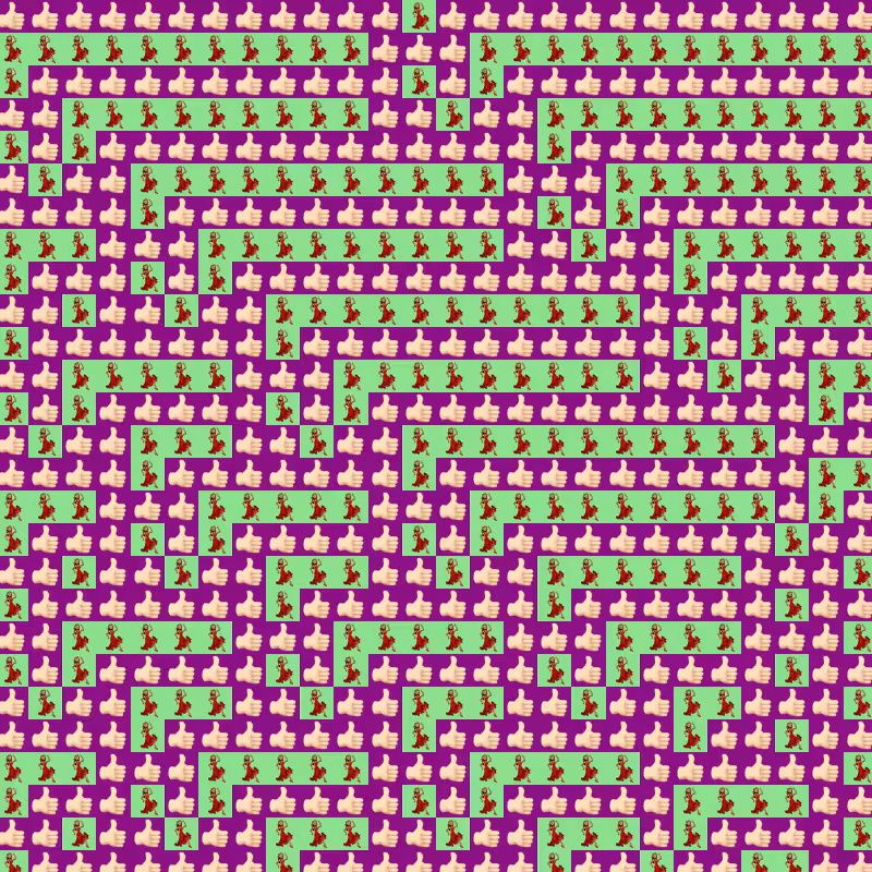 Elementary Cellular Emoji Automata #23