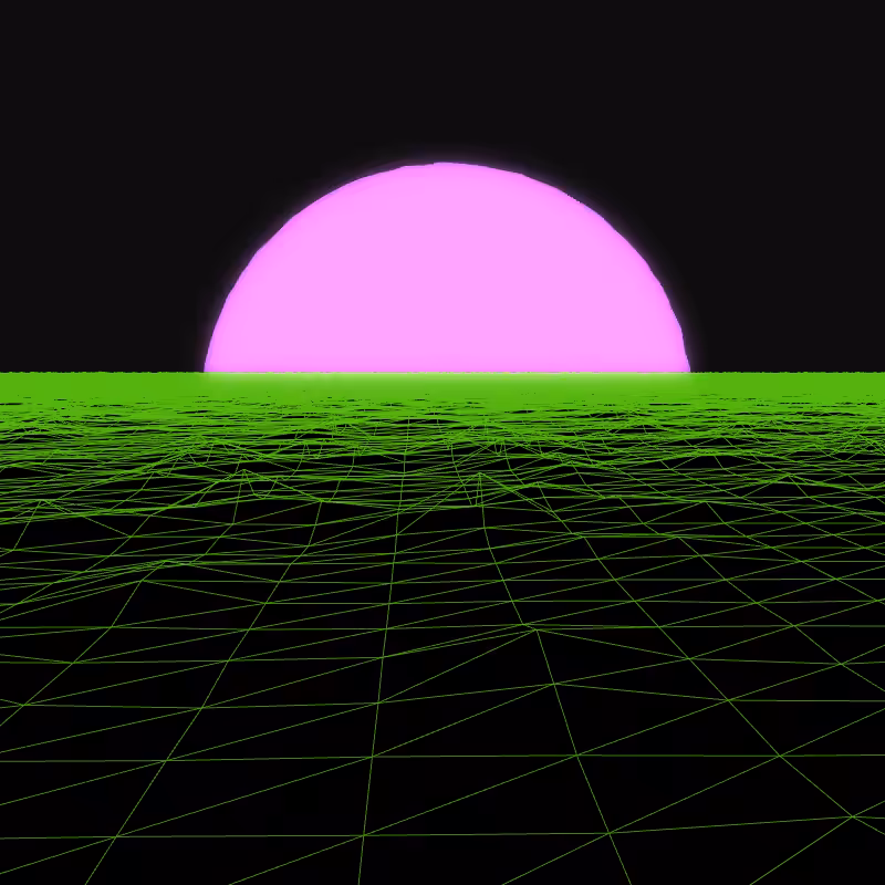 Generative Retrowave Field #150